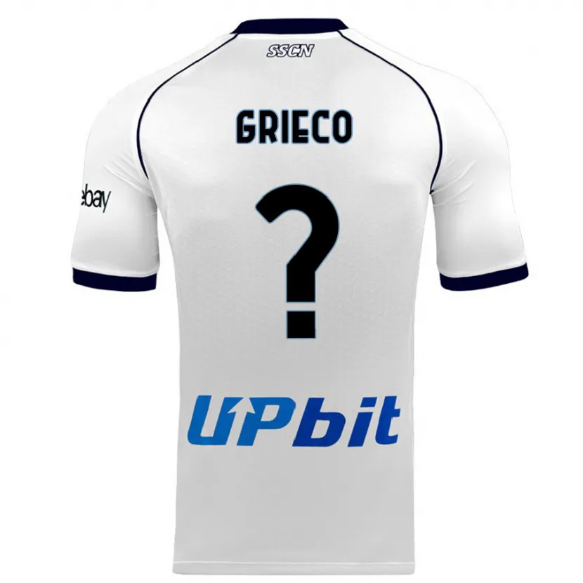 Danxen Niño Camiseta Alessandro Grieco #0 Blanco 2ª Equipación 2023/24 La Camisa