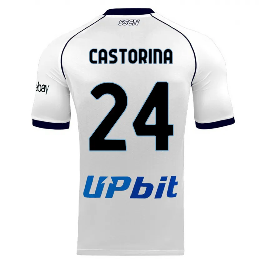 Danxen Niño Camiseta Alessandro Castorina #24 Blanco 2ª Equipación 2023/24 La Camisa