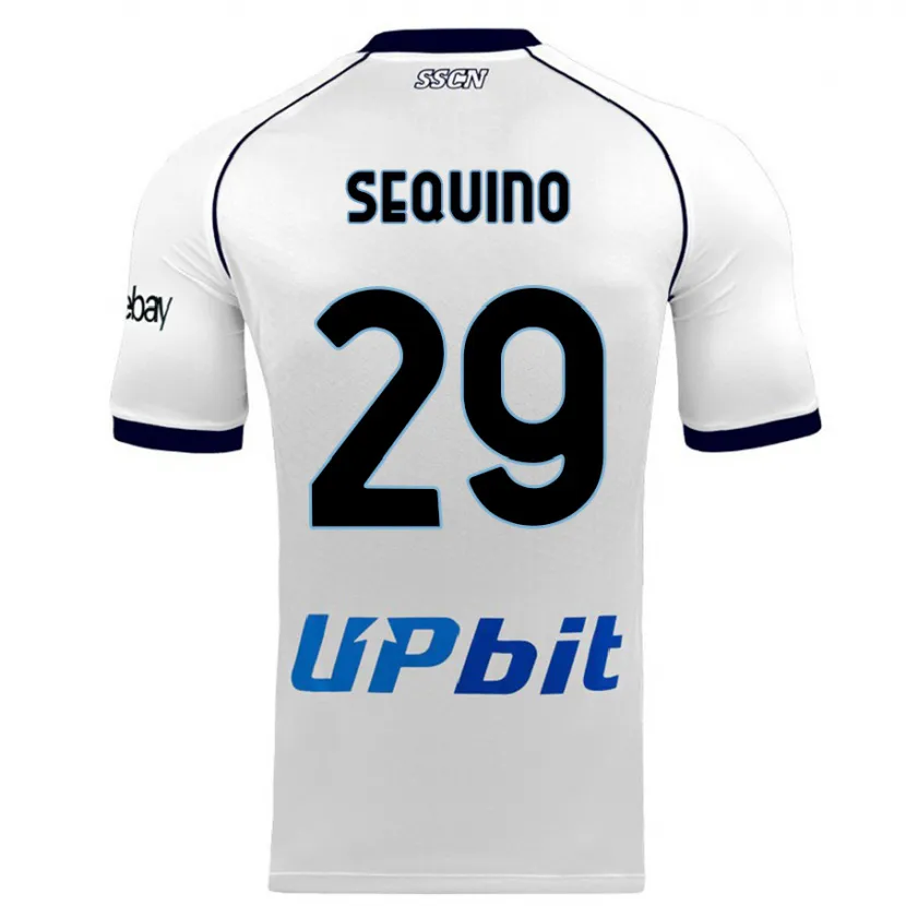 Danxen Niño Camiseta Giovanni Sequino #29 Blanco 2ª Equipación 2023/24 La Camisa