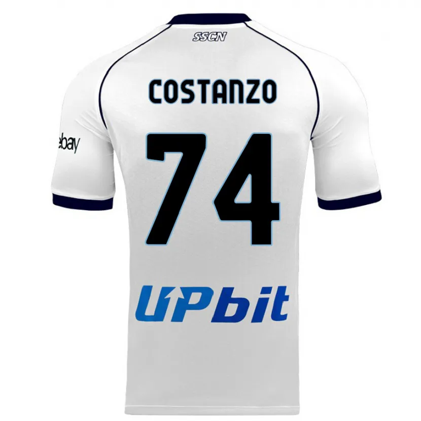 Danxen Niño Camiseta Davide Costanzo #74 Blanco 2ª Equipación 2023/24 La Camisa