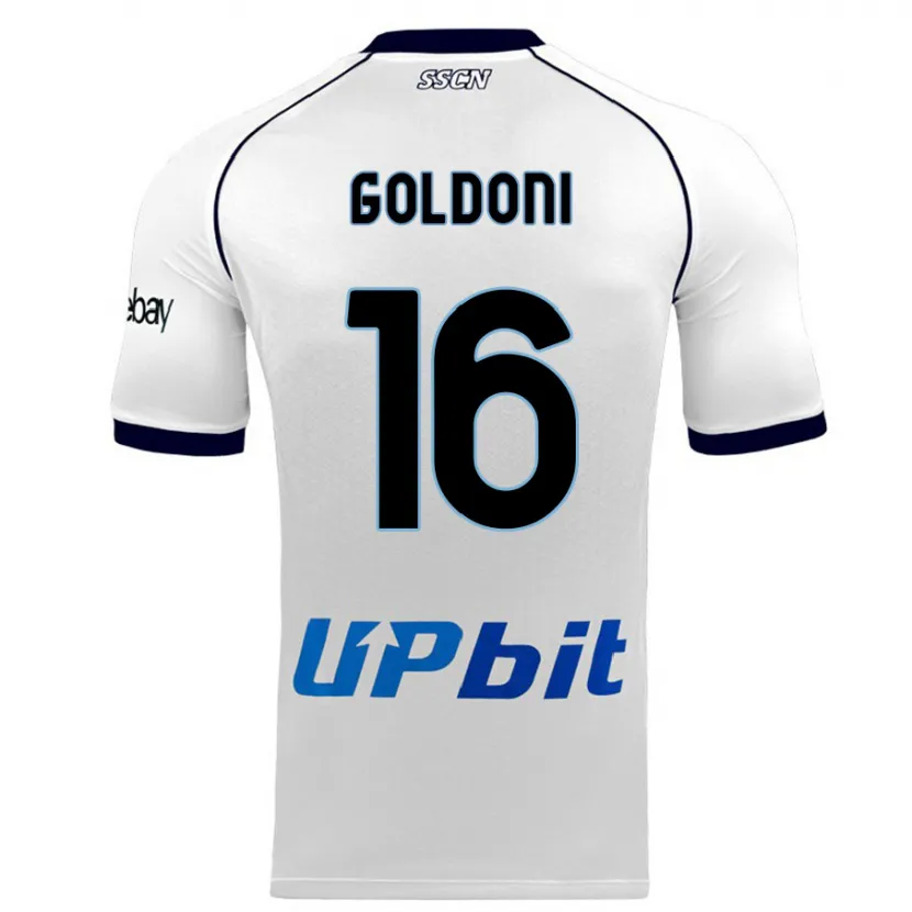 Danxen Niño Camiseta Eleonora Goldoni #16 Blanco 2ª Equipación 2023/24 La Camisa