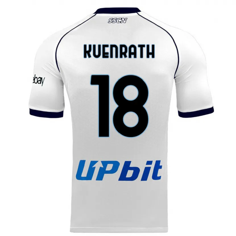 Danxen Niño Camiseta Melanie Kuenrath #18 Blanco 2ª Equipación 2023/24 La Camisa