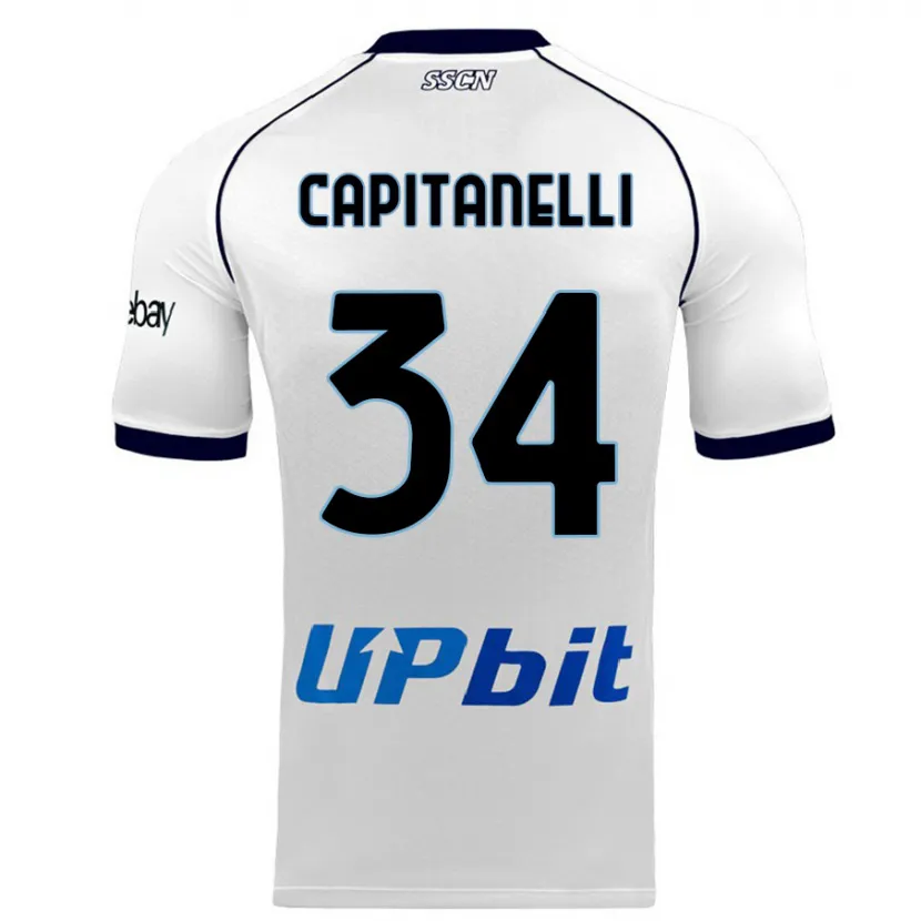 Danxen Niño Camiseta Ilaria Capitanelli #34 Blanco 2ª Equipación 2023/24 La Camisa