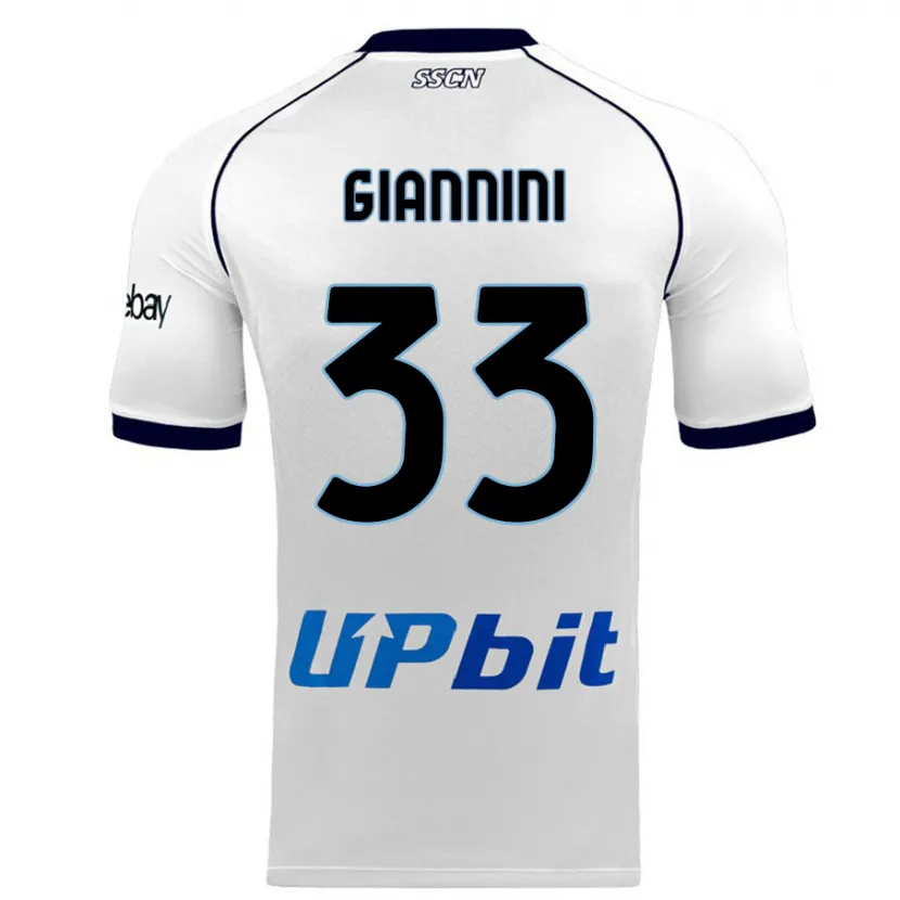 Danxen Niño Camiseta Enrico Giannini #33 Blanco 2ª Equipación 2023/24 La Camisa