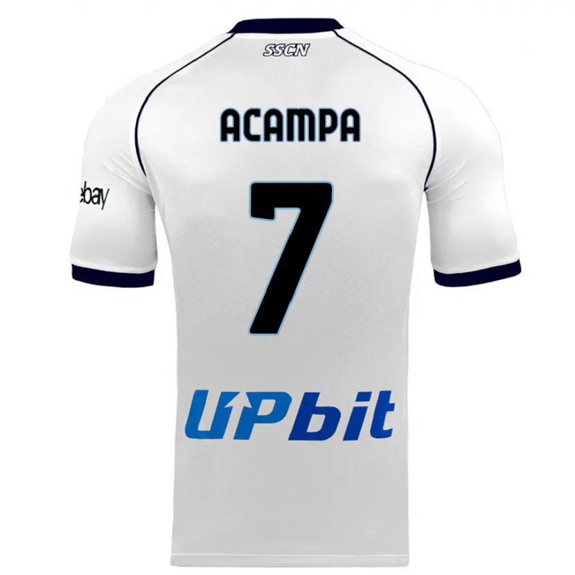 Danxen Niño Camiseta Davide Acampa #7 Blanco 2ª Equipación 2023/24 La Camisa