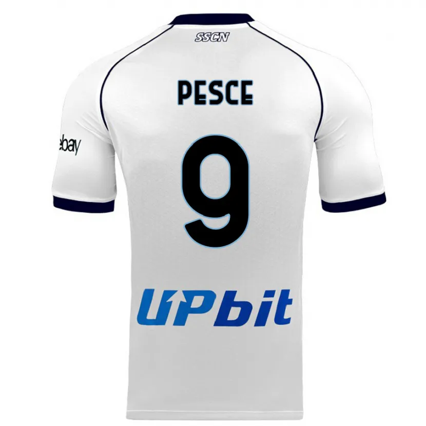 Danxen Niño Camiseta Antonio Pesce #9 Blanco 2ª Equipación 2023/24 La Camisa