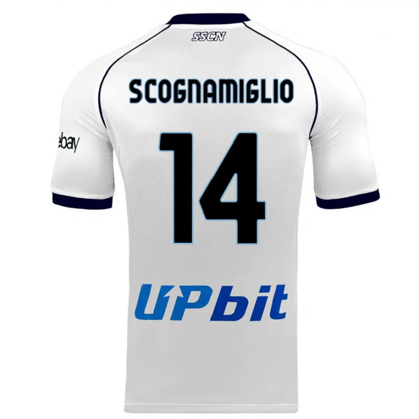 Danxen Niño Camiseta Fabio Scognamiglio #14 Blanco 2ª Equipación 2023/24 La Camisa