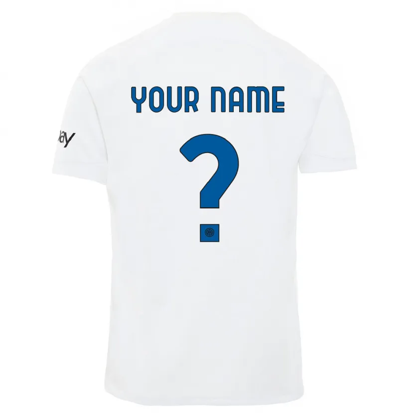 Danxen Niño Camiseta Su Nombre #0 Blanco 2ª Equipación 2023/24 La Camisa