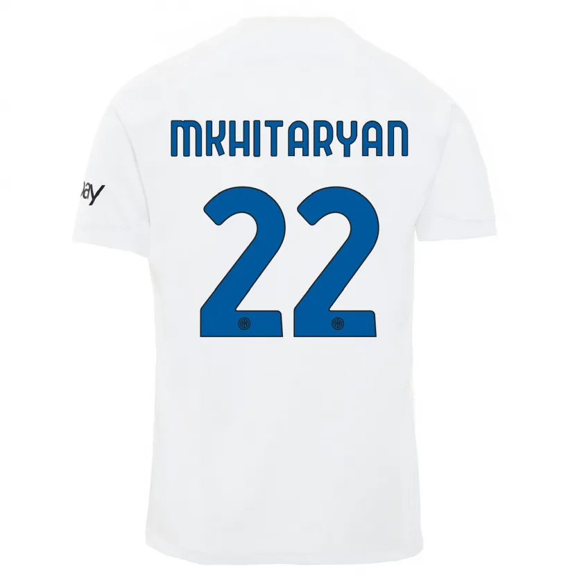 Danxen Niño Camiseta Henrikh Mkhitaryan #22 Blanco 2ª Equipación 2023/24 La Camisa