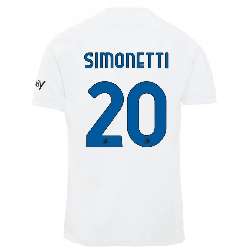 Danxen Niño Camiseta Flaminia Simonetti #20 Blanco 2ª Equipación 2023/24 La Camisa