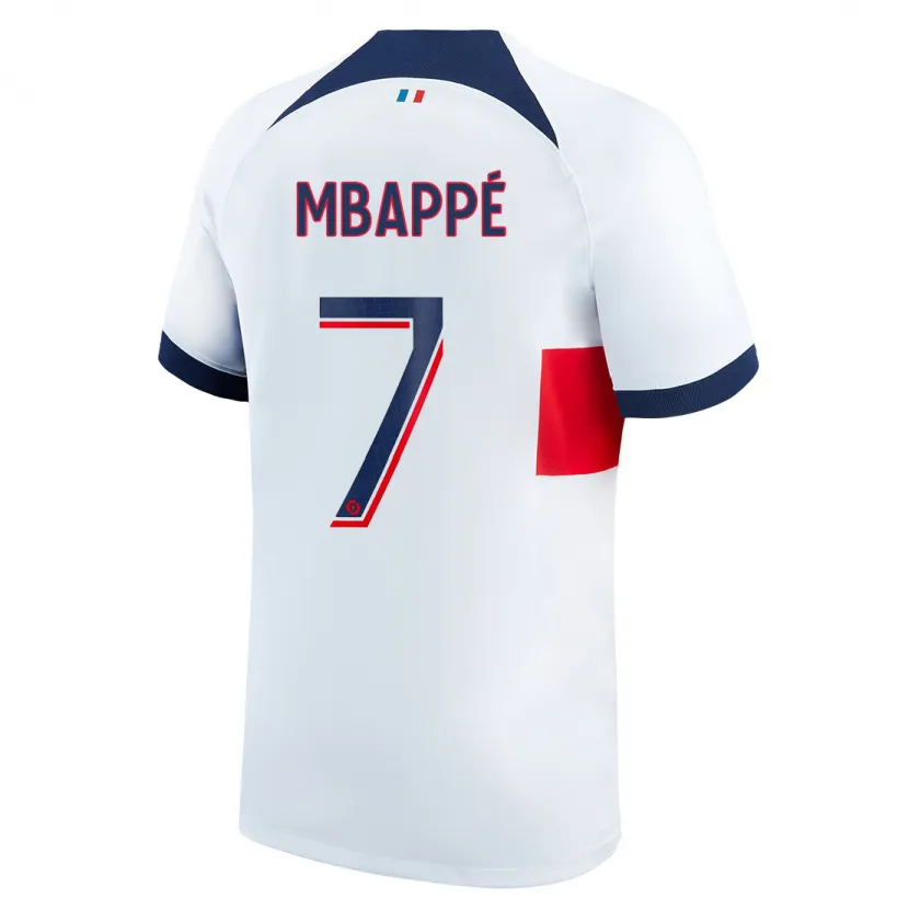 Danxen Niño Camiseta Kylian Mbappé #7 Blanco 2ª Equipación 2023/24 La Camisa