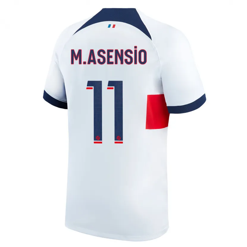 Danxen Niño Camiseta Marco Asensio #11 Blanco 2ª Equipación 2023/24 La Camisa