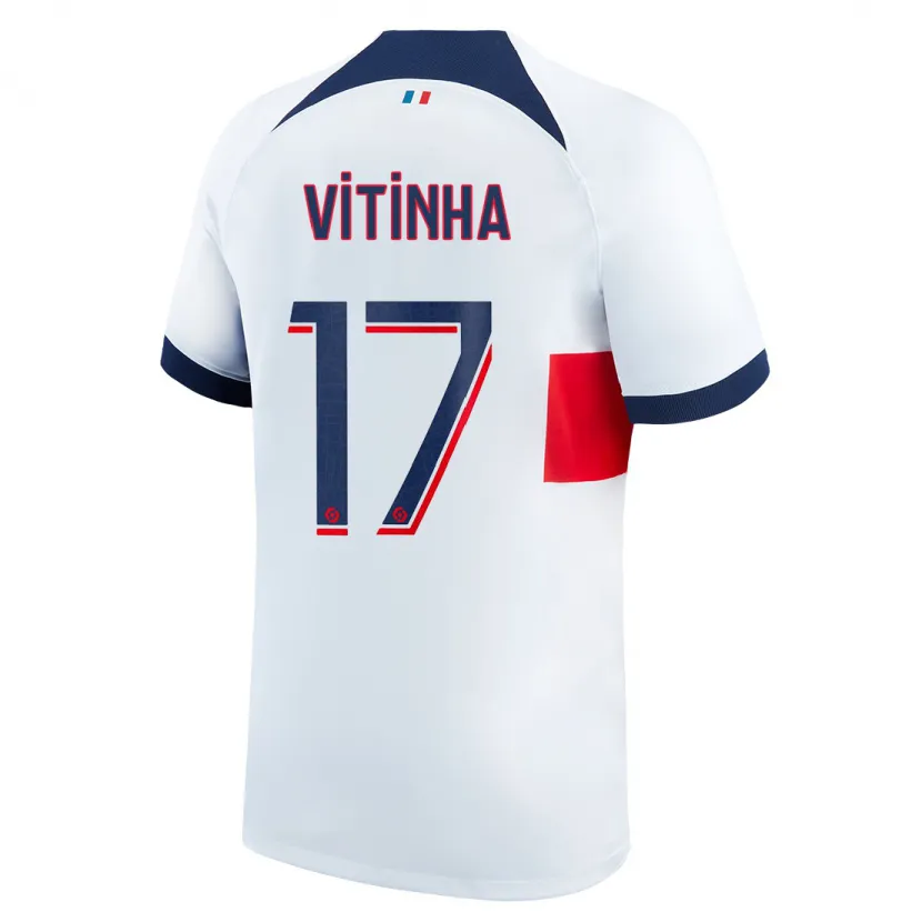 Danxen Niño Camiseta Vitinha #17 Blanco 2ª Equipación 2023/24 La Camisa