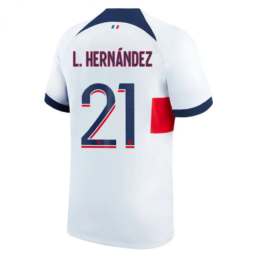 Danxen Niño Camiseta Lucas Hernández #21 Blanco 2ª Equipación 2023/24 La Camisa