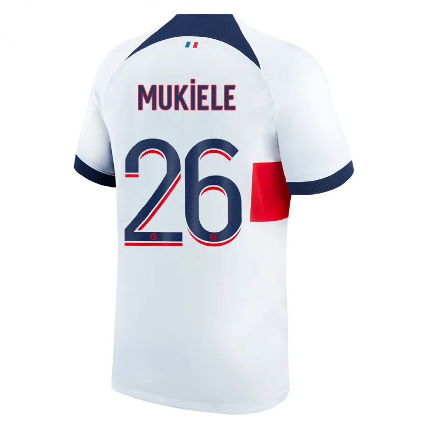 Danxen Niño Camiseta Nordi Mukiele #26 Blanco 2ª Equipación 2023/24 La Camisa