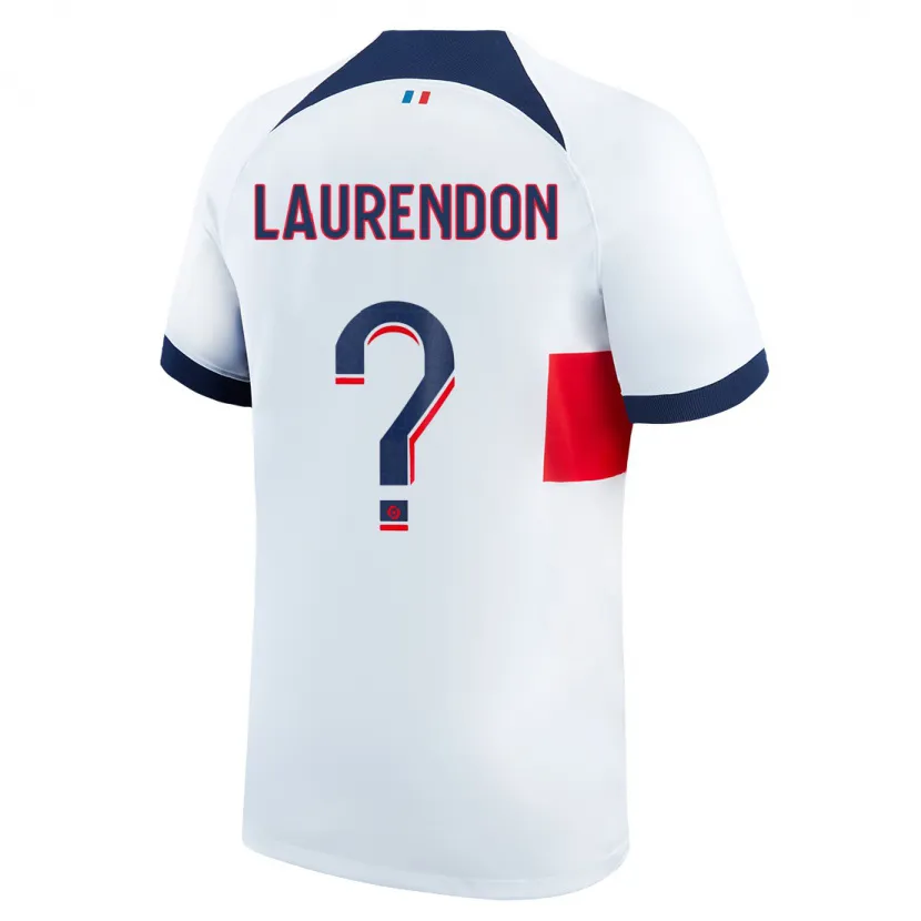 Danxen Niño Camiseta Bilal Laurendon #0 Blanco 2ª Equipación 2023/24 La Camisa