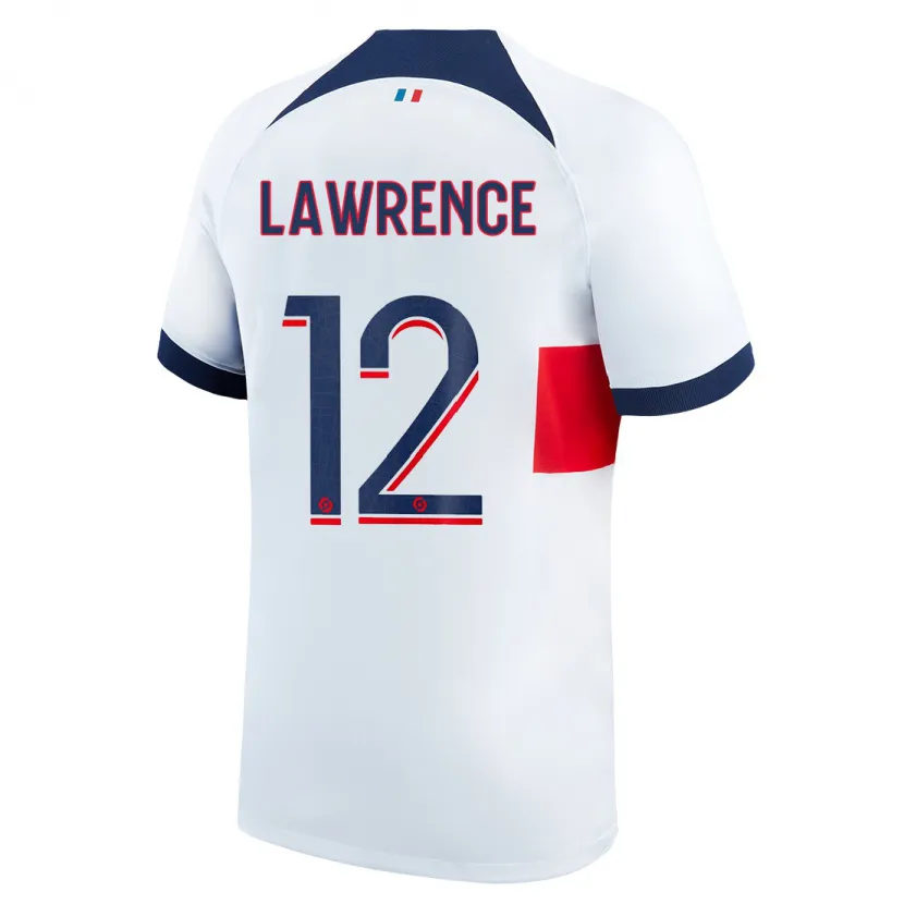 Danxen Niño Camiseta Ashley Lawrence #12 Blanco 2ª Equipación 2023/24 La Camisa