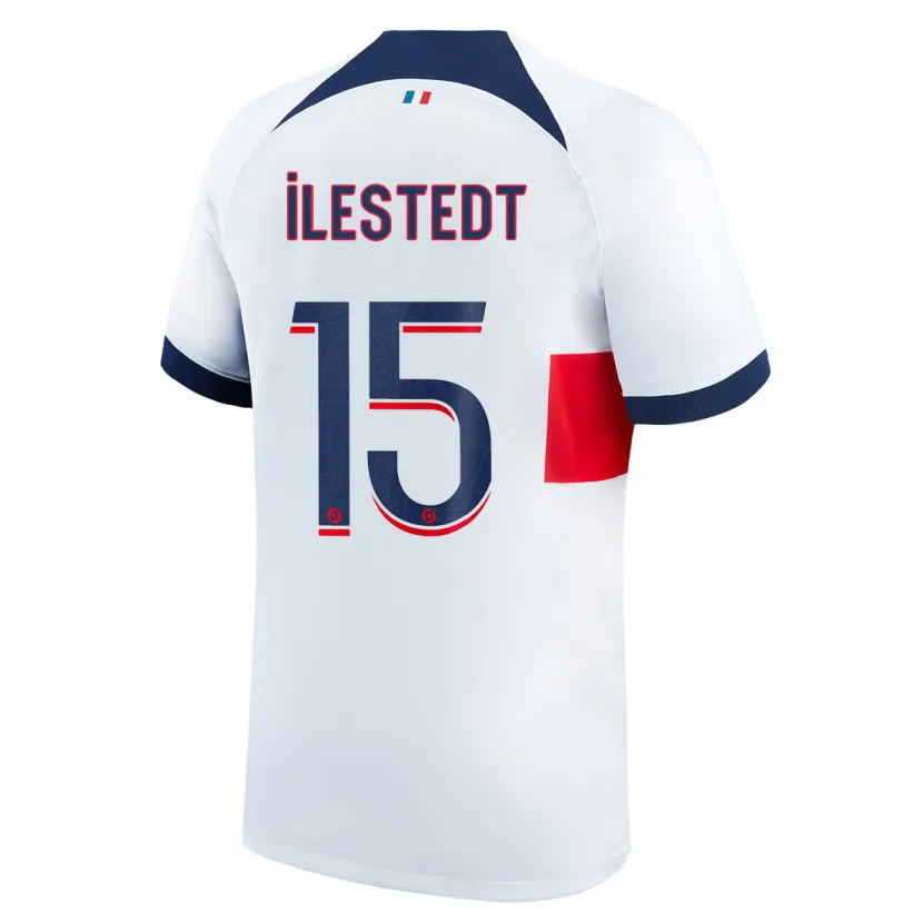 Danxen Niño Camiseta Amanda Ilestedt #15 Blanco 2ª Equipación 2023/24 La Camisa