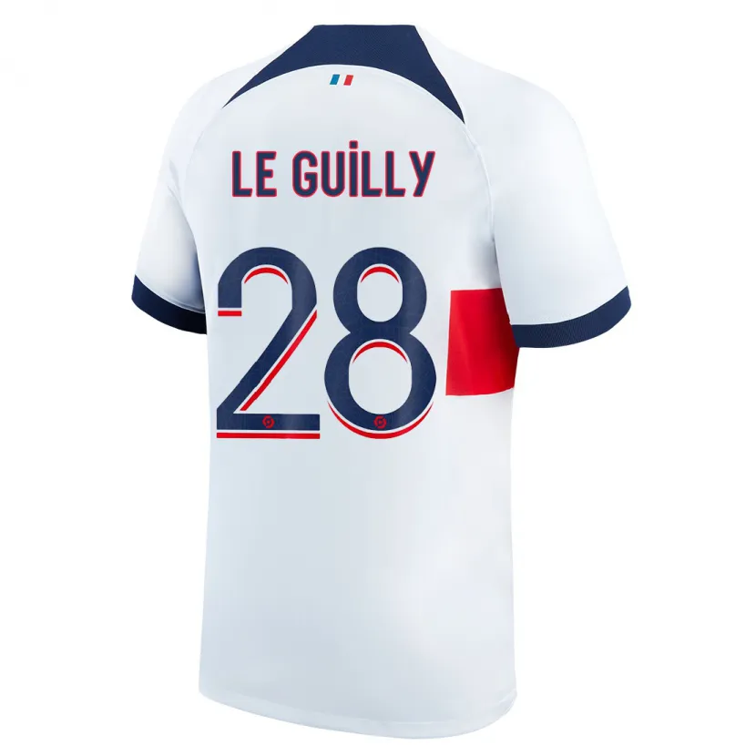 Danxen Niño Camiseta Jade Le Guilly #28 Blanco 2ª Equipación 2023/24 La Camisa