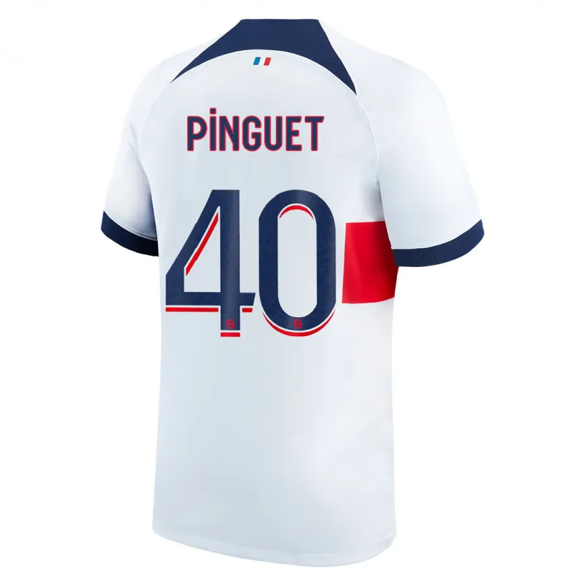 Danxen Niño Camiseta Alice Pinguet #40 Blanco 2ª Equipación 2023/24 La Camisa