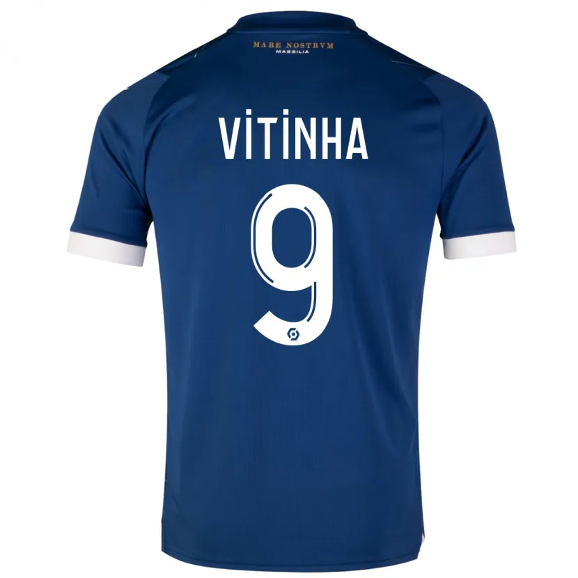 Danxen Niño Camiseta Vitinha #9 Azul Oscuro 2ª Equipación 2023/24 La Camisa