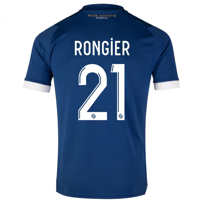 Danxen Niño Camiseta Valentin Rongier #21 Azul Oscuro 2ª Equipación 2023/24 La Camisa