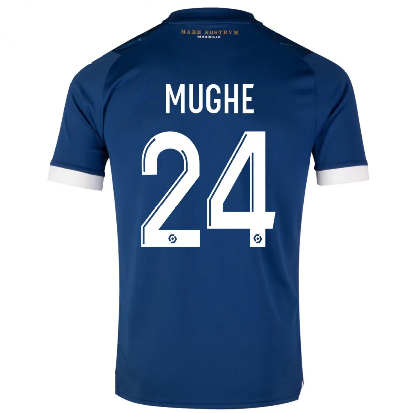 Danxen Niño Camiseta François Mughe #24 Azul Oscuro 2ª Equipación 2023/24 La Camisa