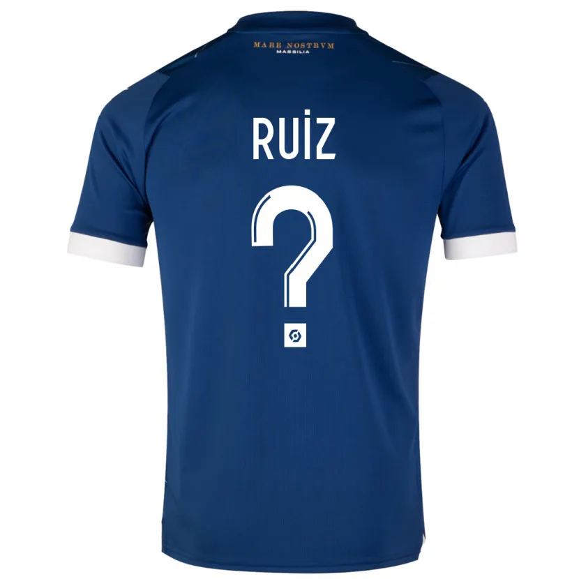 Danxen Niño Camiseta Pedro Ruiz #0 Azul Oscuro 2ª Equipación 2023/24 La Camisa