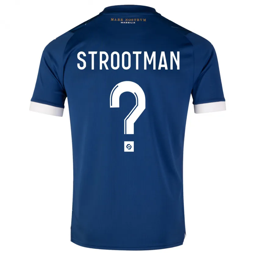 Danxen Niño Camiseta Kevin Strootman #0 Azul Oscuro 2ª Equipación 2023/24 La Camisa