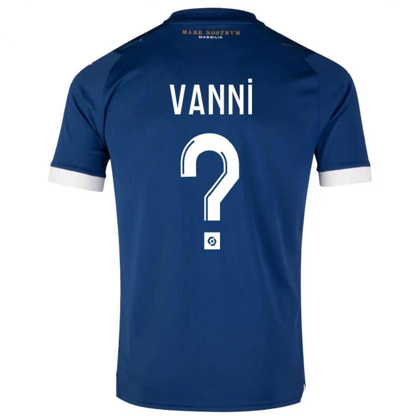 Danxen Niño Camiseta Fabio Vanni #0 Azul Oscuro 2ª Equipación 2023/24 La Camisa