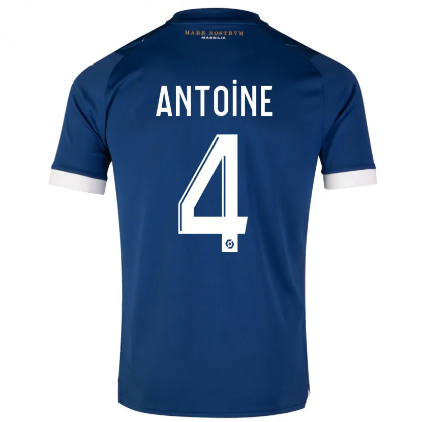 Danxen Niño Camiseta Maud Antoine #4 Azul Oscuro 2ª Equipación 2023/24 La Camisa