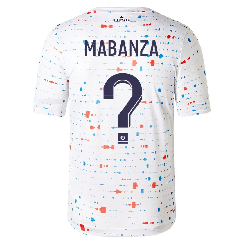 Danxen Niño Camiseta Carmel Mabanza #0 Blanco 2ª Equipación 2023/24 La Camisa