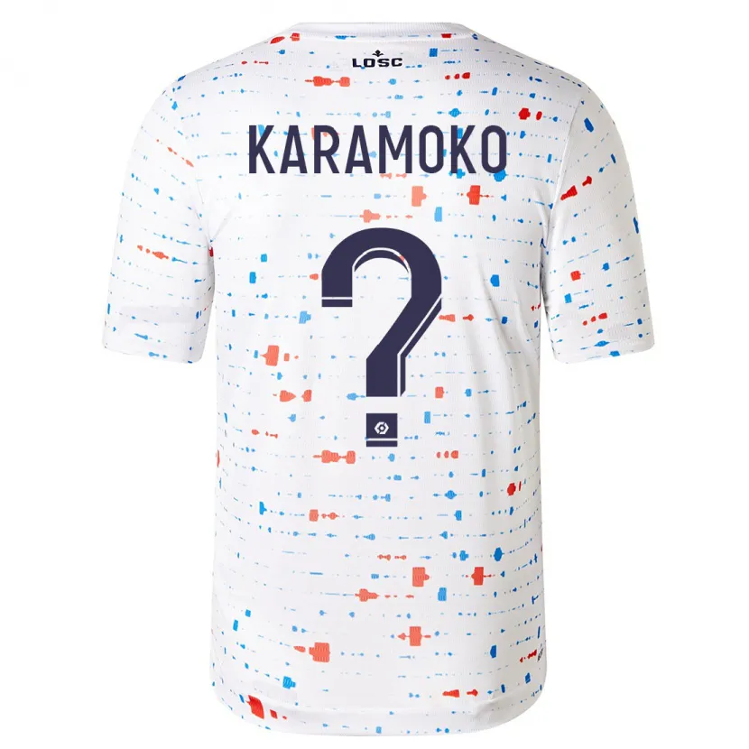 Danxen Niño Camiseta Ibrahim Karamoko #0 Blanco 2ª Equipación 2023/24 La Camisa