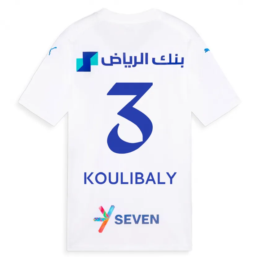 Danxen Niño Camiseta Kalidou Koulibaly #3 Blanco 2ª Equipación 2023/24 La Camisa