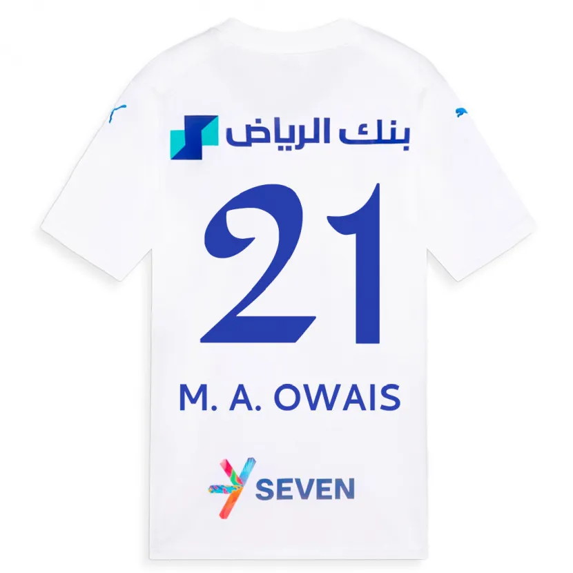 Danxen Niño Camiseta Mohammed Al-Owais #21 Blanco 2ª Equipación 2023/24 La Camisa