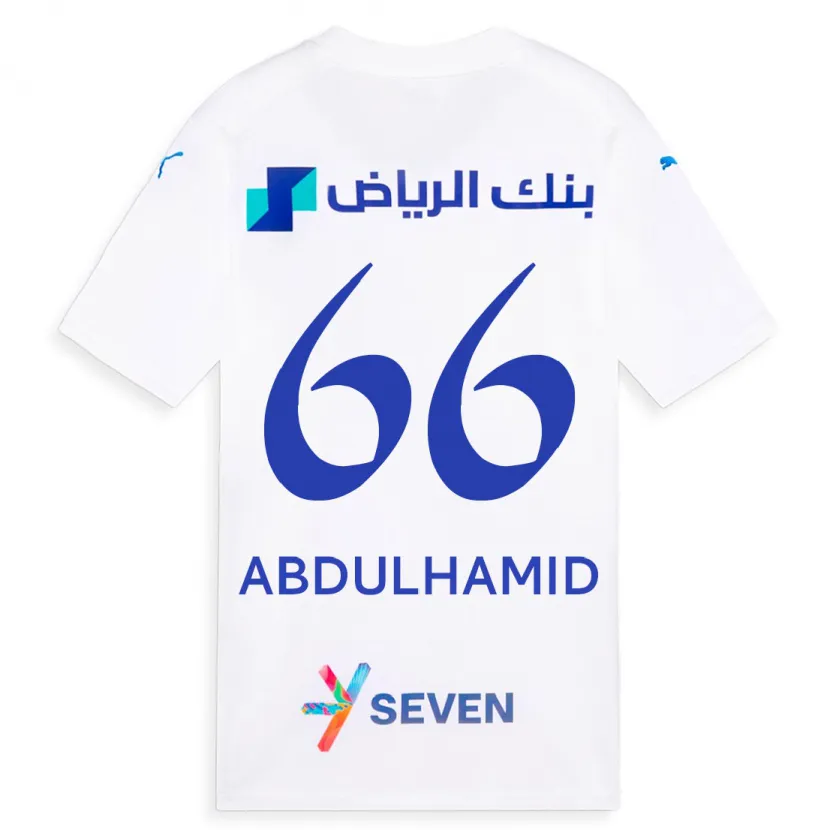 Danxen Niño Camiseta Saud Abdulhamid #66 Blanco 2ª Equipación 2023/24 La Camisa