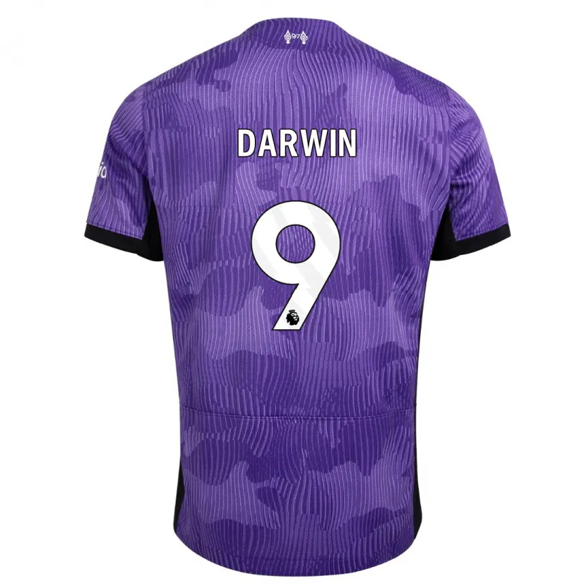 Danxen Niño Camiseta Darwin Núñez #9 Púrpura Equipación Tercera 2023/24 La Camisa