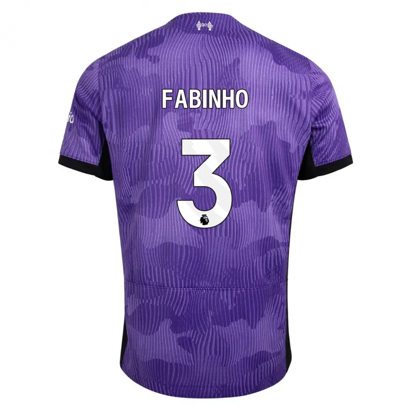 Danxen Niño Camiseta Fabinho #3 Púrpura Equipación Tercera 2023/24 La Camisa