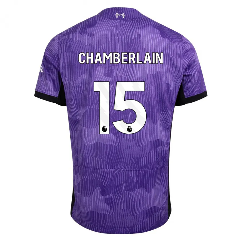 Danxen Niño Camiseta Alex Oxlade Chamberlain #15 Púrpura Equipación Tercera 2023/24 La Camisa