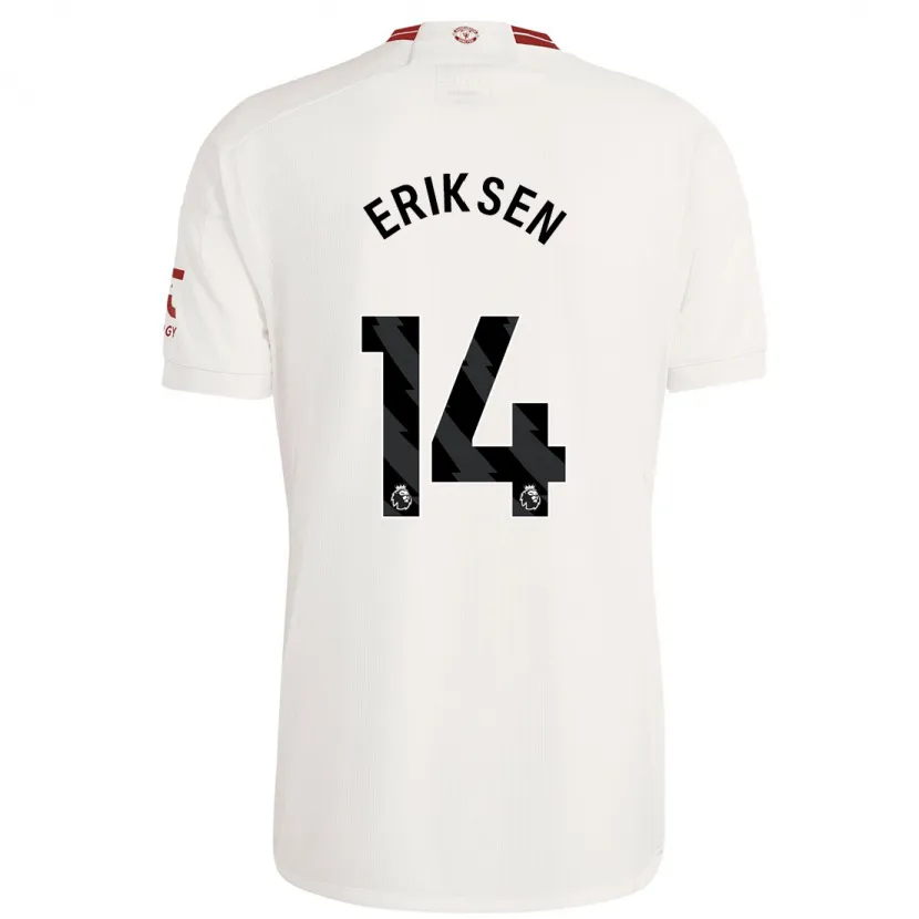 Danxen Niño Camiseta Christian Eriksen #14 Blanco Equipación Tercera 2023/24 La Camisa