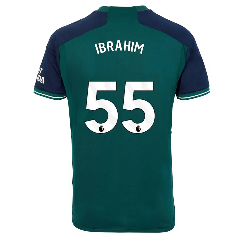 Danxen Niño Camiseta Bradley Ibrahim #55 Verde Equipación Tercera 2023/24 La Camisa