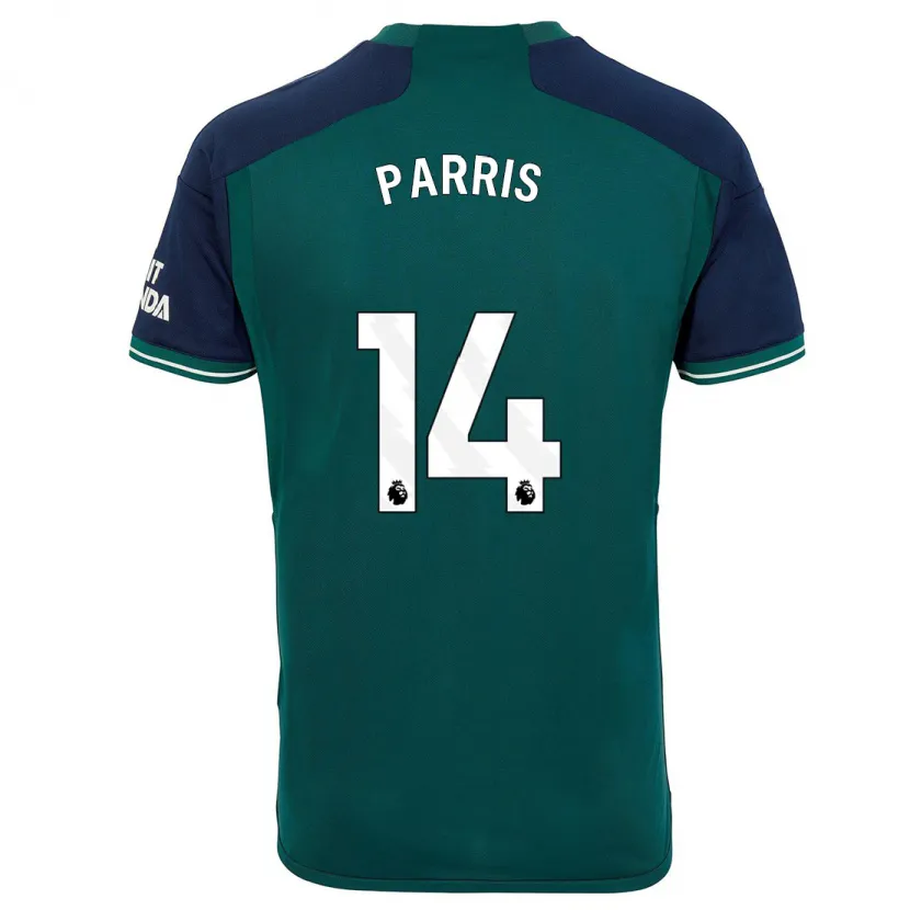 Danxen Niño Camiseta Nikita Parris #14 Verde Equipación Tercera 2023/24 La Camisa