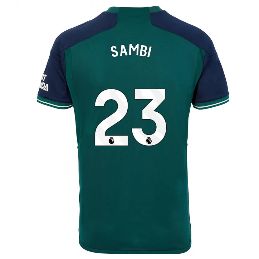 Danxen Niño Camiseta Albert Sambi Lokonga #23 Verde Equipación Tercera 2023/24 La Camisa