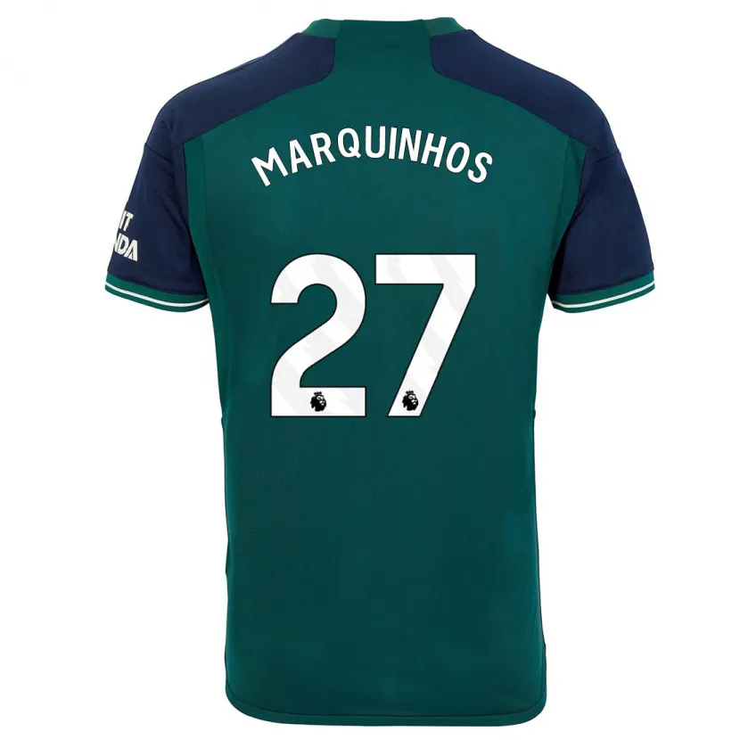 Danxen Niño Camiseta Marquinhos #27 Verde Equipación Tercera 2023/24 La Camisa