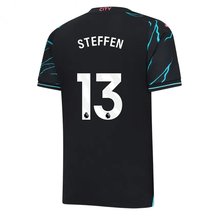 Danxen Niño Camiseta Zack Steffen #13 Azul Oscuro Equipación Tercera 2023/24 La Camisa