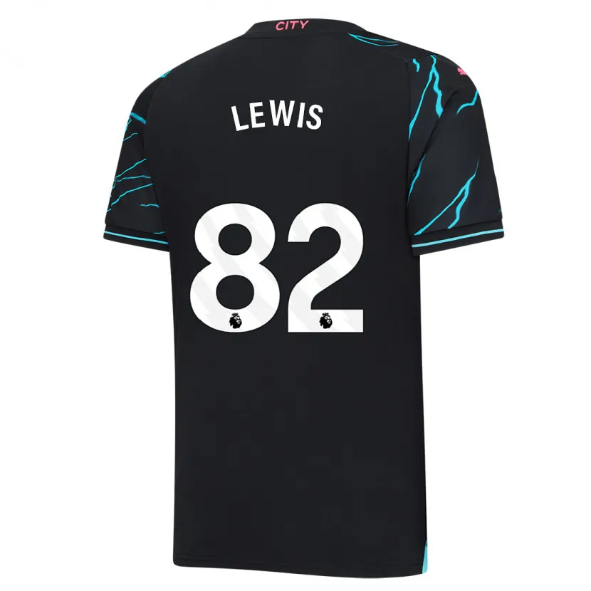 Danxen Niño Camiseta Rico Lewis #82 Azul Oscuro Equipación Tercera 2023/24 La Camisa