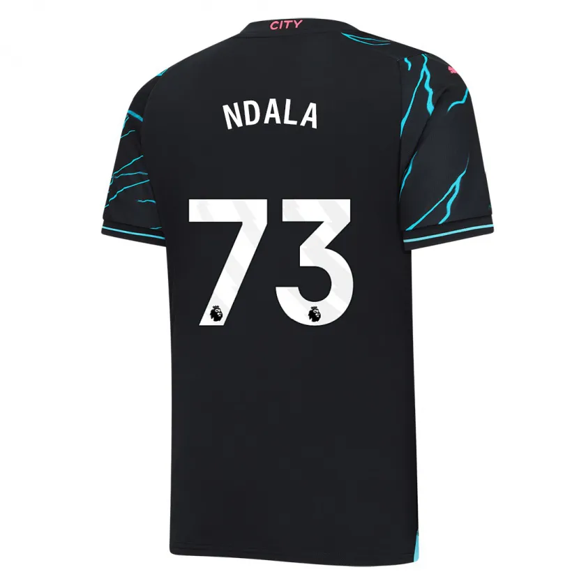 Danxen Niño Camiseta Joel Ndala #73 Azul Oscuro Equipación Tercera 2023/24 La Camisa