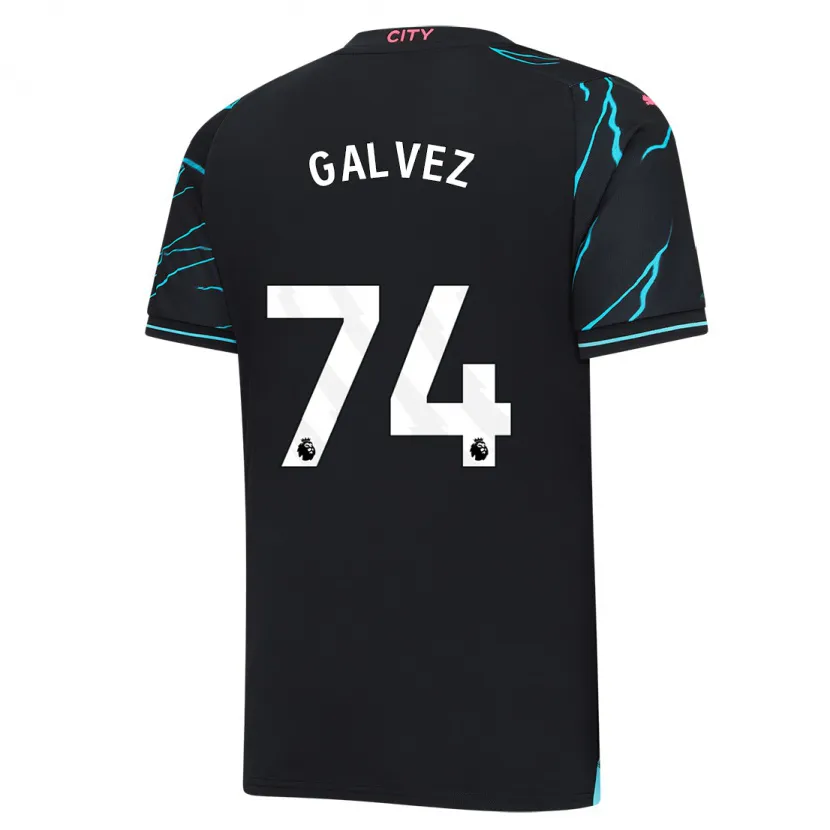 Danxen Niño Camiseta Tomas Galvez #74 Azul Oscuro Equipación Tercera 2023/24 La Camisa