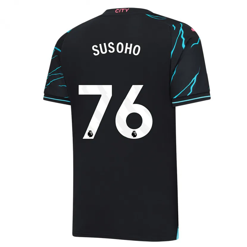 Danxen Niño Camiseta Mahamadou Susoho #76 Azul Oscuro Equipación Tercera 2023/24 La Camisa