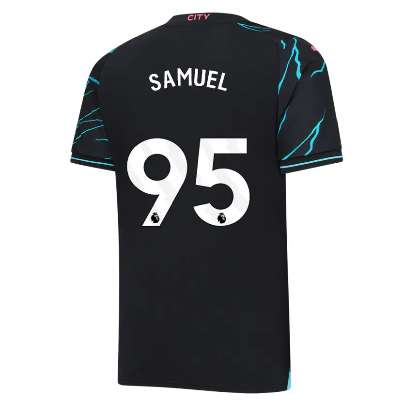 Danxen Niño Camiseta Lakyle Samuel #95 Azul Oscuro Equipación Tercera 2023/24 La Camisa